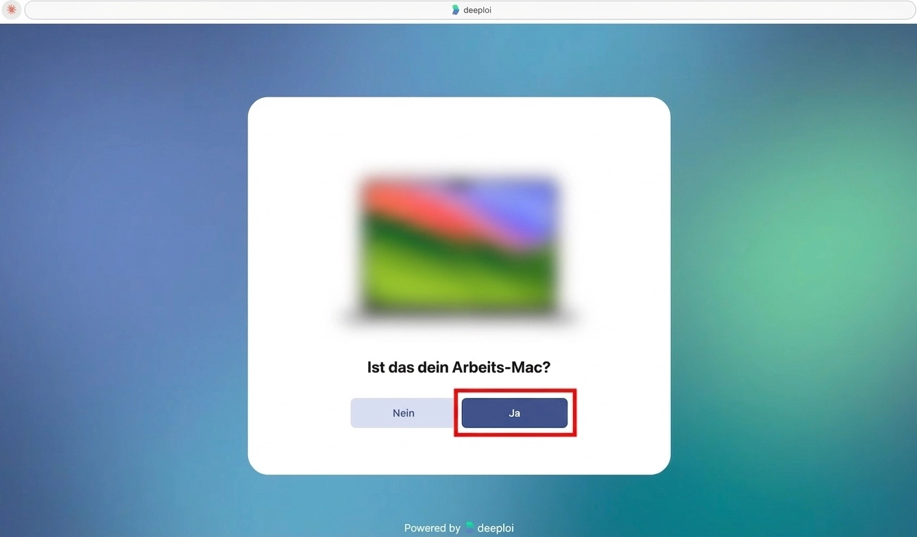 Confirm this is your work device