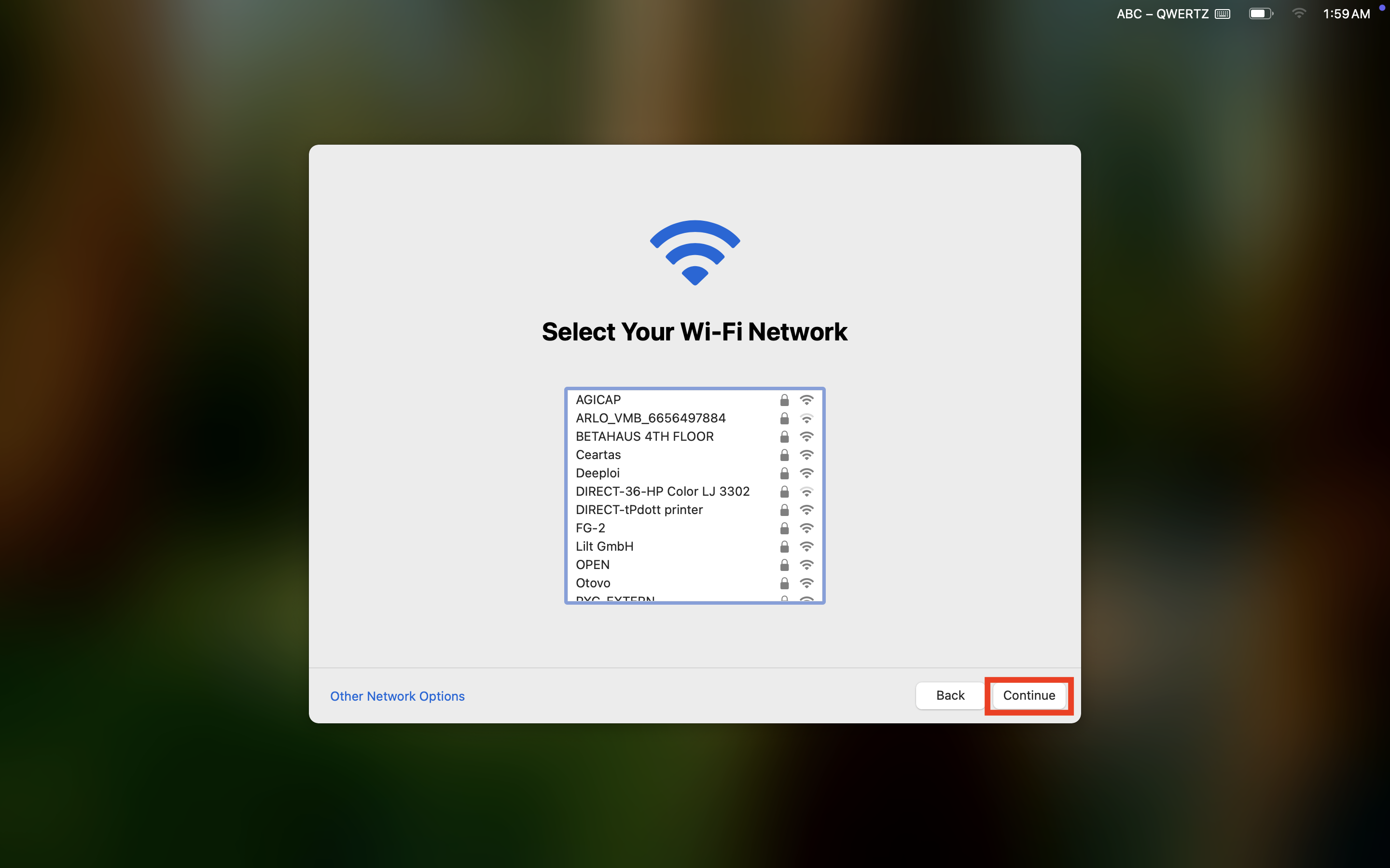 Mit dem WLAN verbinden