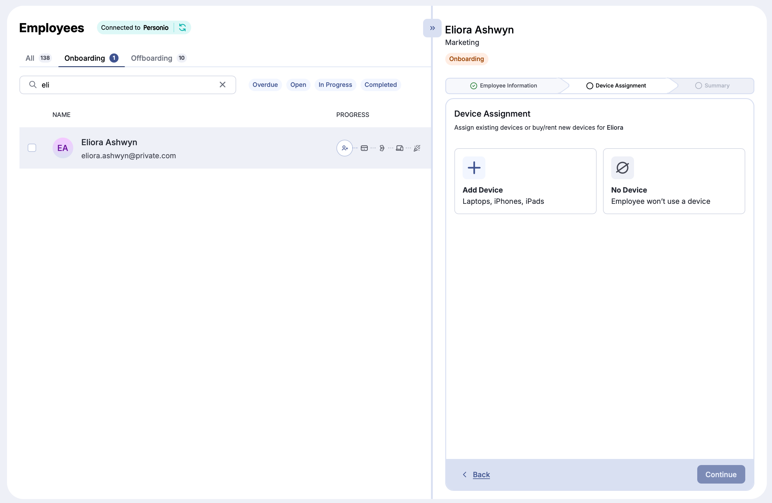 Device assignment options
