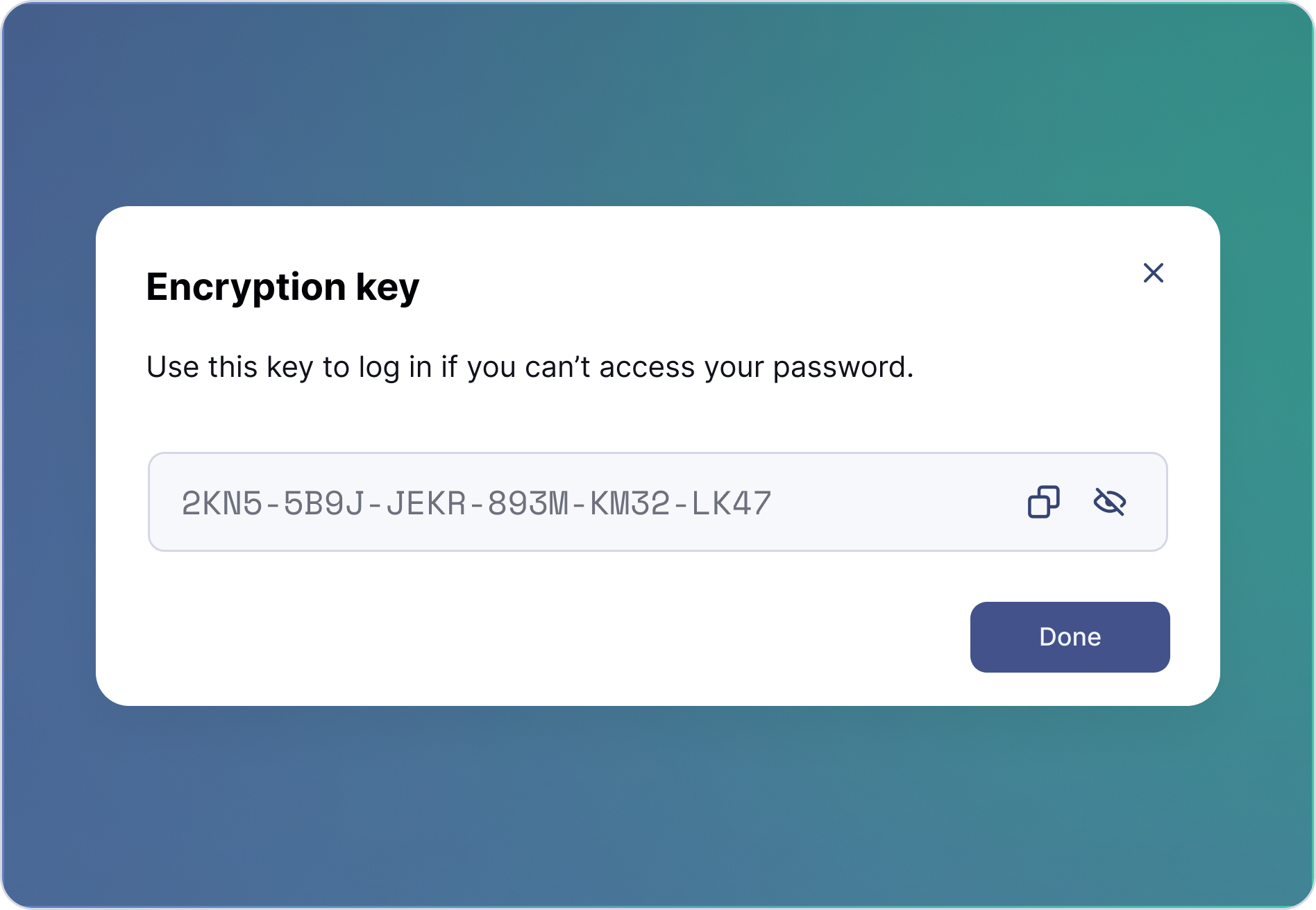 Encryption keys