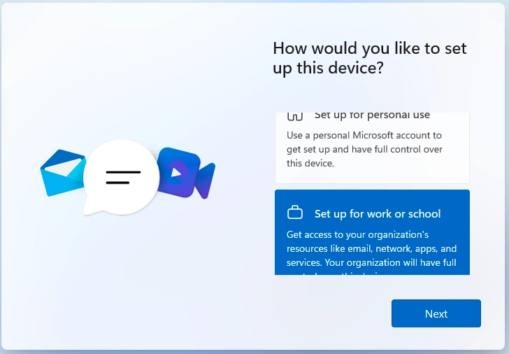 Kontotyp-Auswahl — Geschäfts-, Schul- oder Unikonto wählen